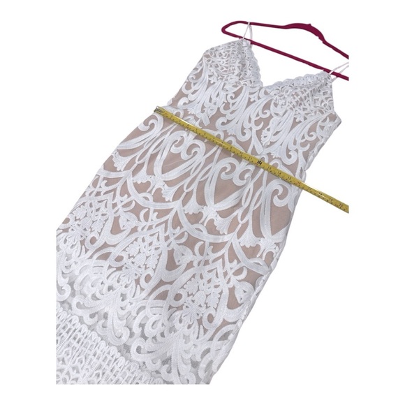 Bardot Gia Lace Midi Dress ivory cream size 10 L - Picture 8 of 14